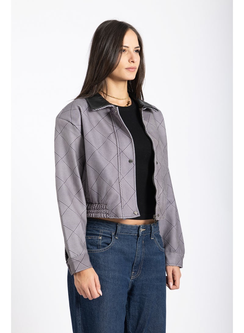 AMICI Black and white bomber jacket (REAL LEATHER) - Image 2
